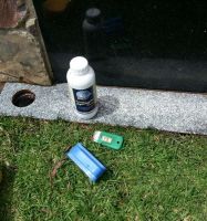 Stone Cleaning Results - Rust and Oxidization